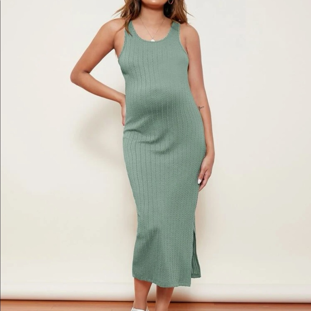 Maternity Split Side Cable Knit Dress - Picture 4 of 6